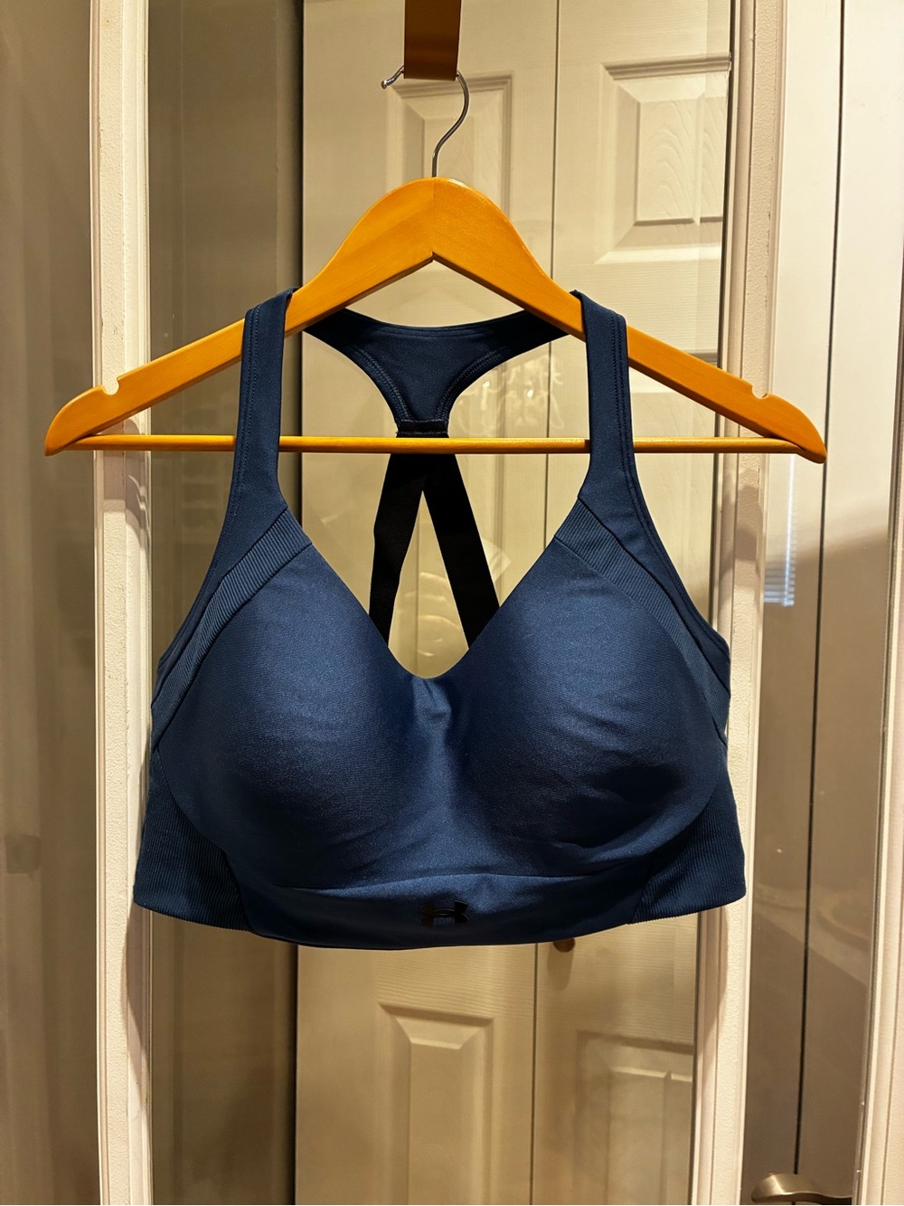 Under Armour Navy Blue High-Impact Racerback Sports Bra